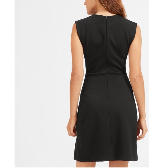 Everlane Sleeveless V-Neck Fittec Dress Black 2 EUC LBD - Picture 7 of 12